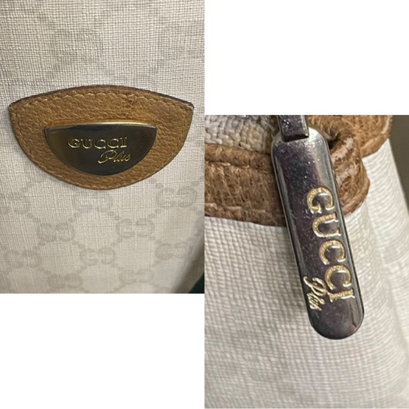 ✨Vintage 1970’s GUCCI Plus GG Monogram Large Shopper Tote Shoulder Bag Web Strap - Picture 12 of 14